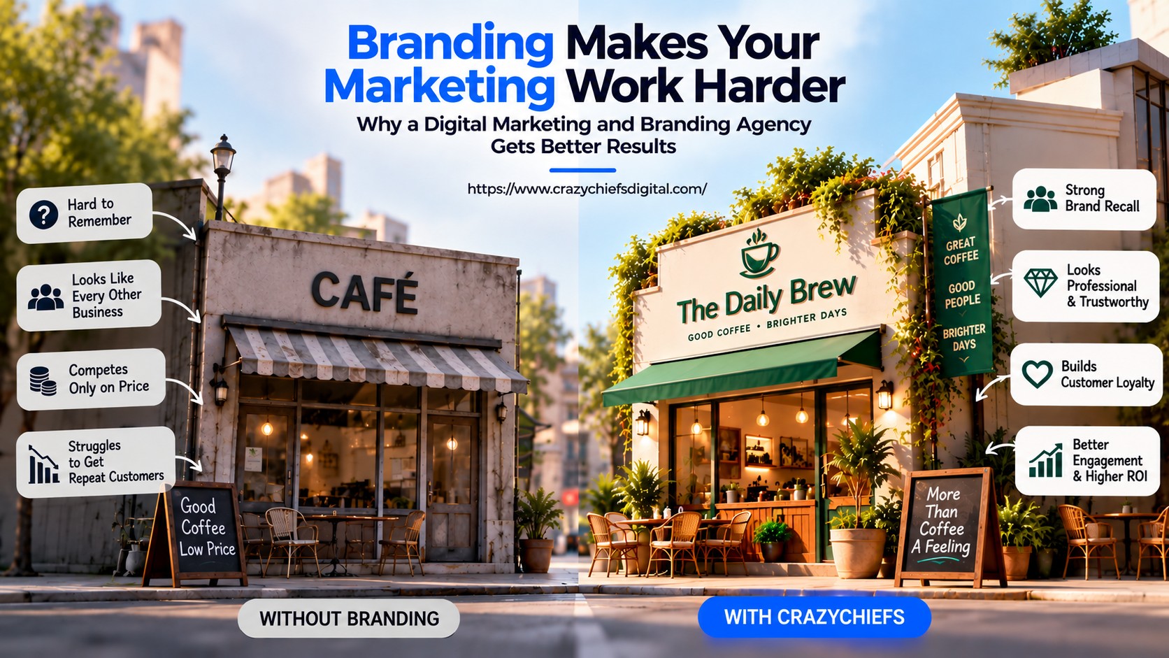 Digital marketing and branding agency helping businesses build stronger brand recognition, customer loyalty, and better marketing results